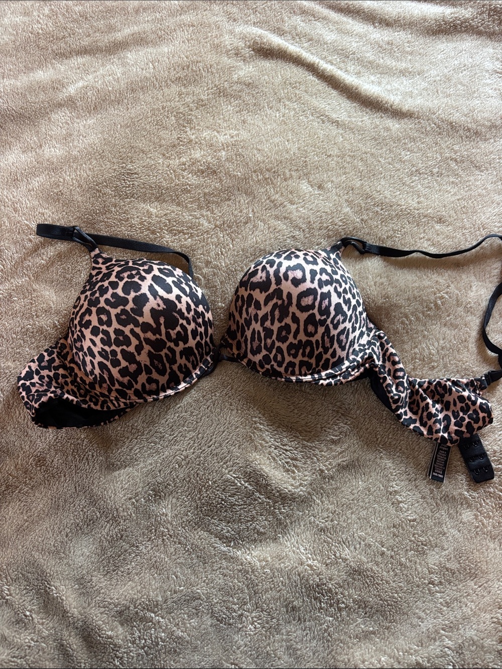 Victoria's Secret Leopard Print Push-Up Bra - Brown & Black